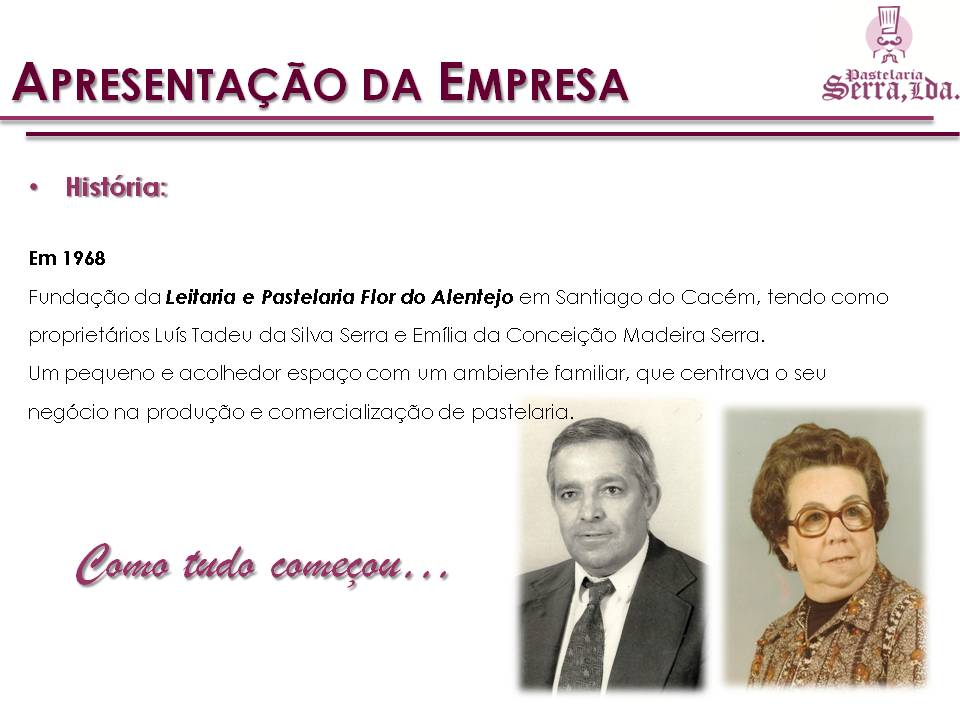 Apresentação da empresa - Diapositivo 2