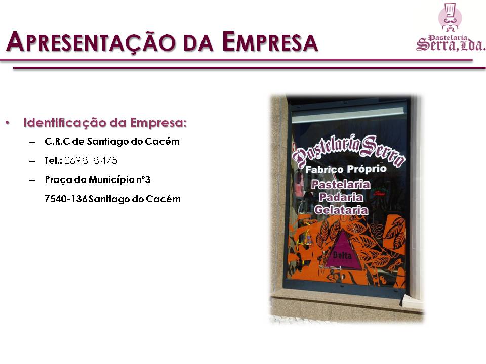 Apresentação da empresa - Diapositivo 7