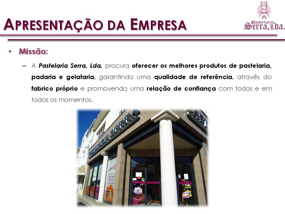 Apresentação da empresa - Diapositivo 9